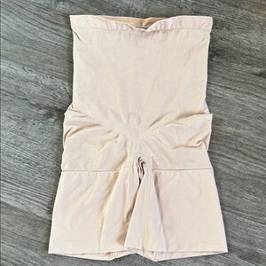 SPANX High Waisted Shapewear Bodysuit 2X Nude Seamless Tummy Control Open Bust
